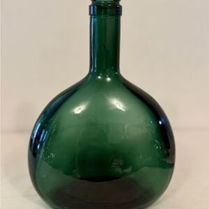 Green Glass Decorative Bottle